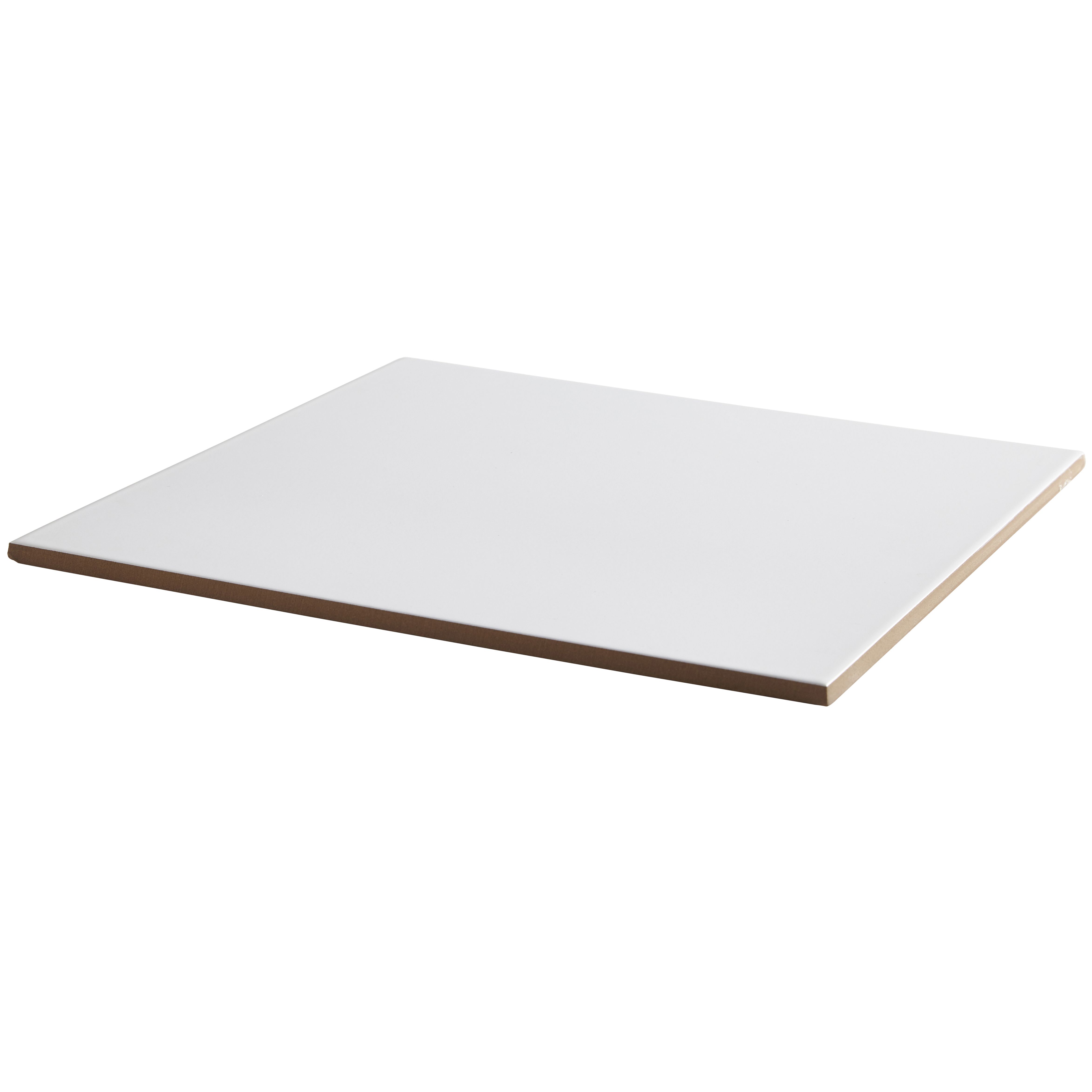 Monzie White Satin Stone effect Ceramic Wall & floor Tile, Pack of 13, (L)333mm (W)333mm