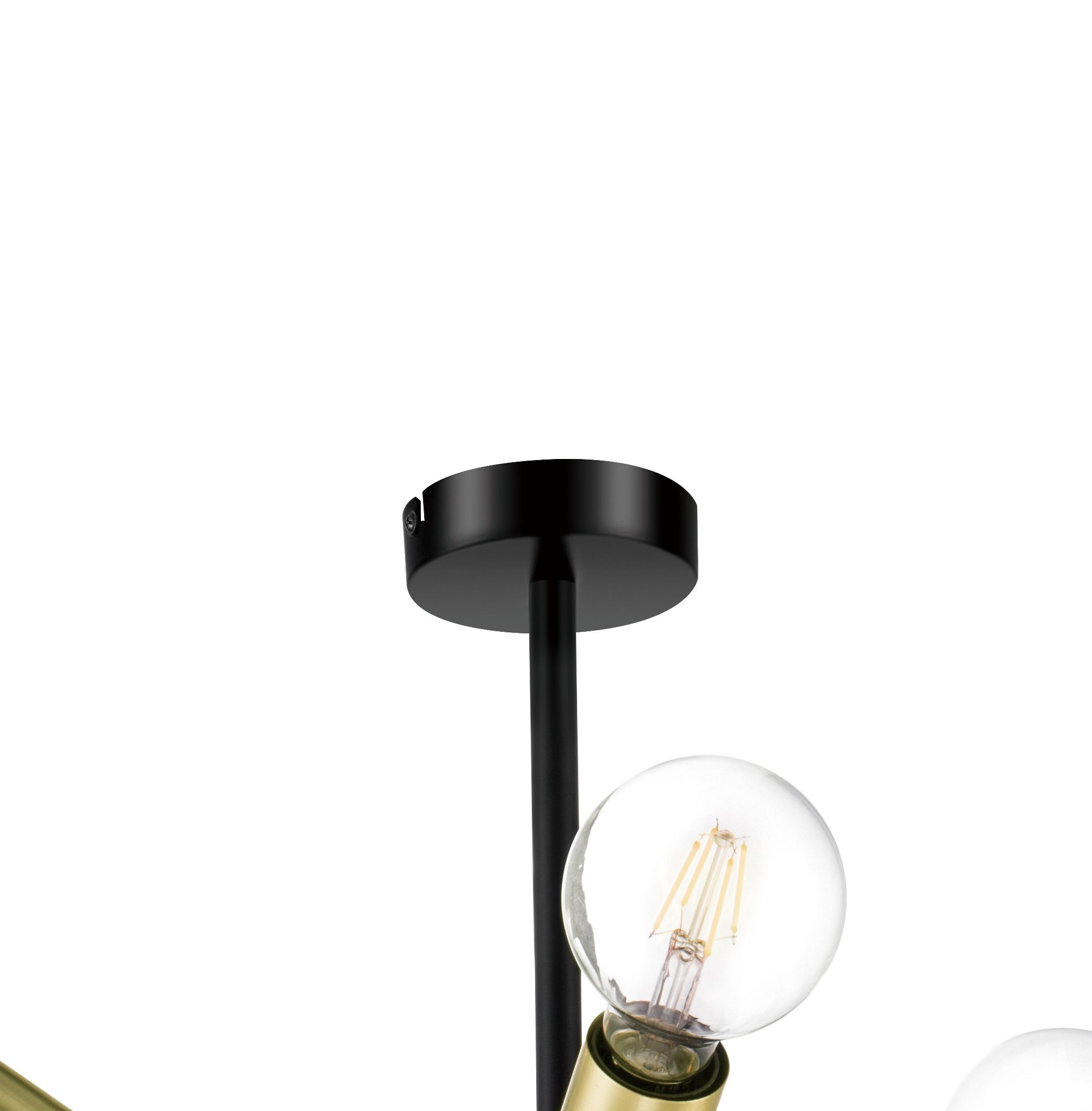 Monzoni Black Gold effect 6 Lamp Pendant ceiling light, (Dia)515mm