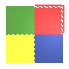 Mookie Playmat Multicolour Interlocking floor tile, Pack of 4