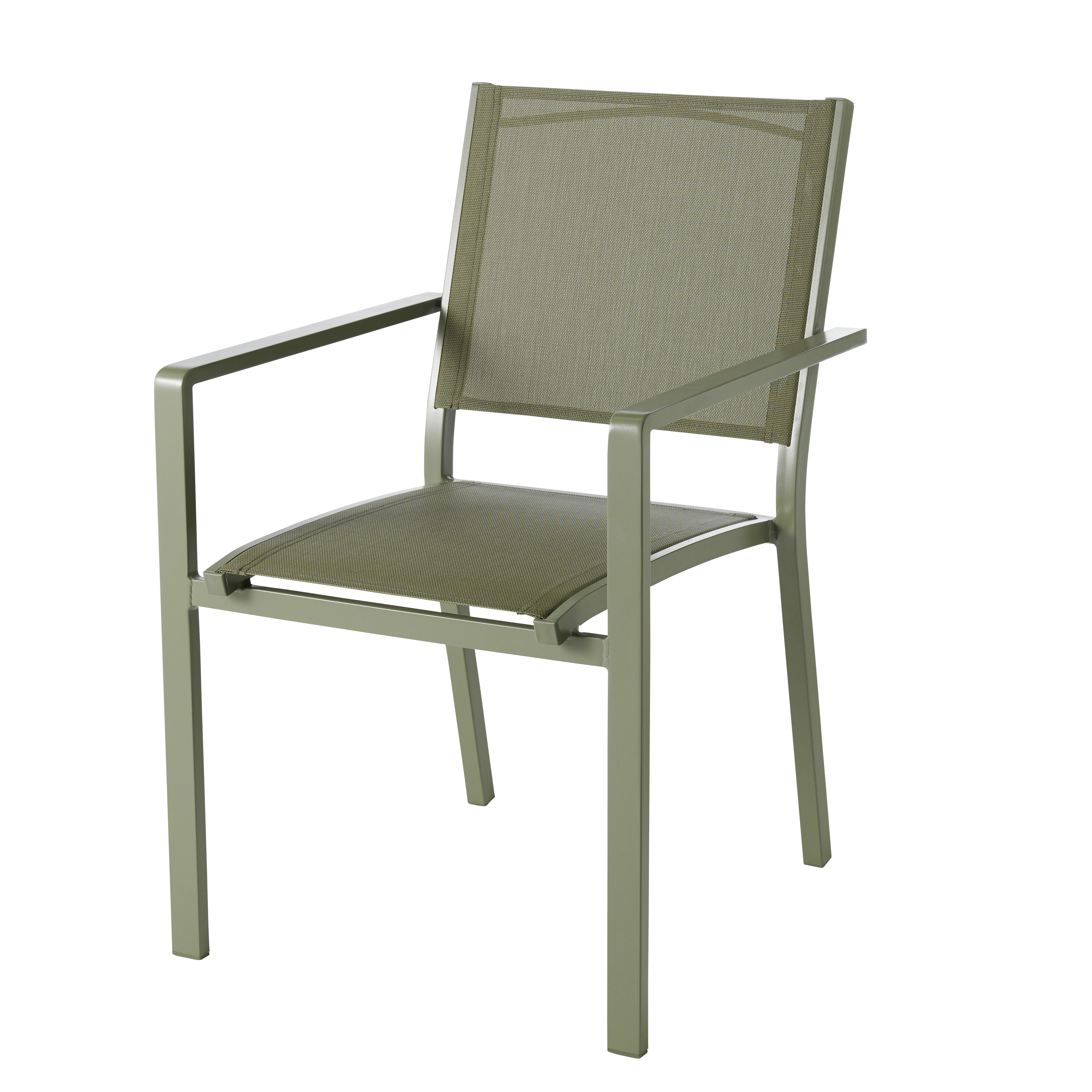 Moorea Khaki Metal 6 seater Dining set