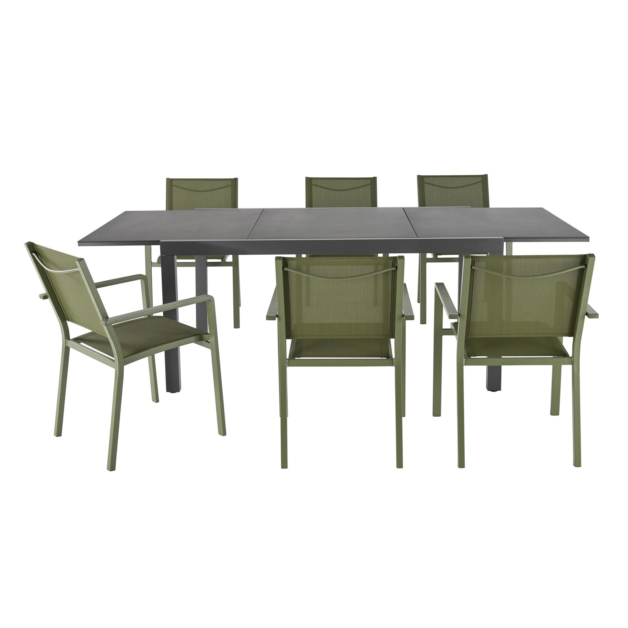 Metal 6 seater garden deals dining set