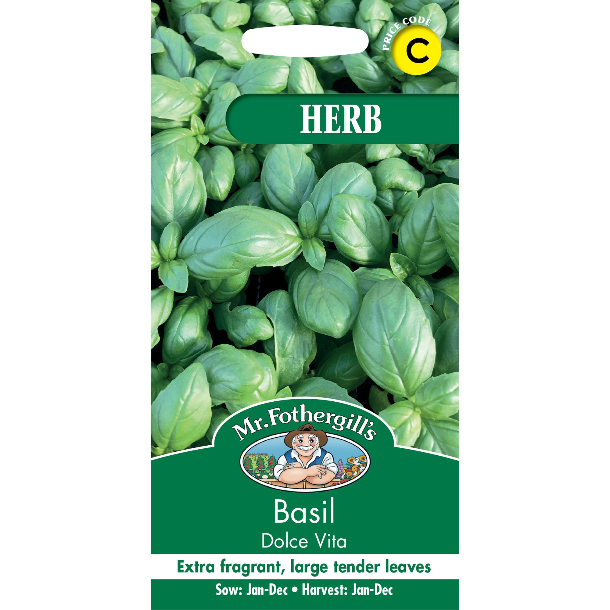 Mr Fothergills Basil 'Dolce Vita' Herb Seeds