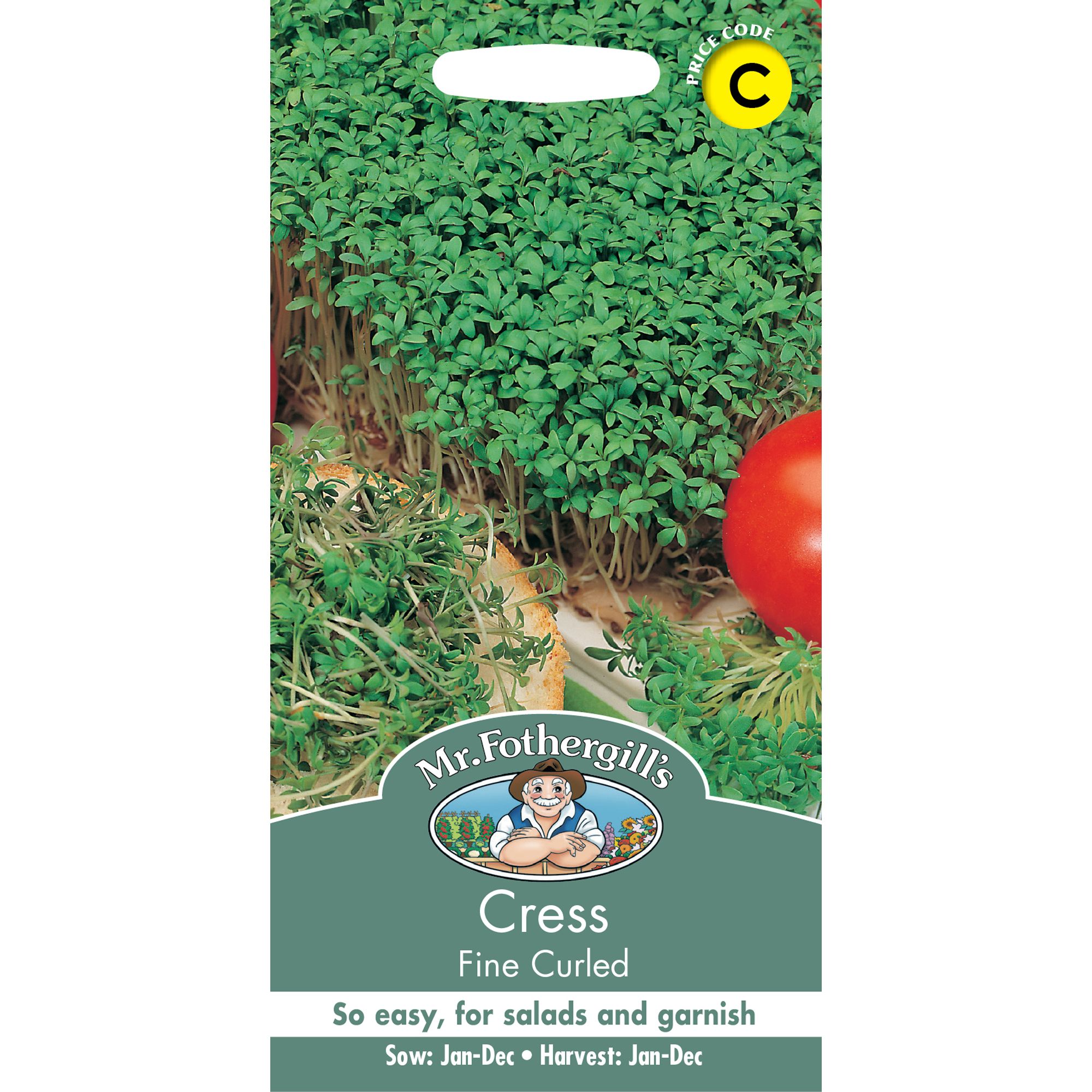 Mr Fothergills Cress 'Fine Curled' Vegetable Seeds