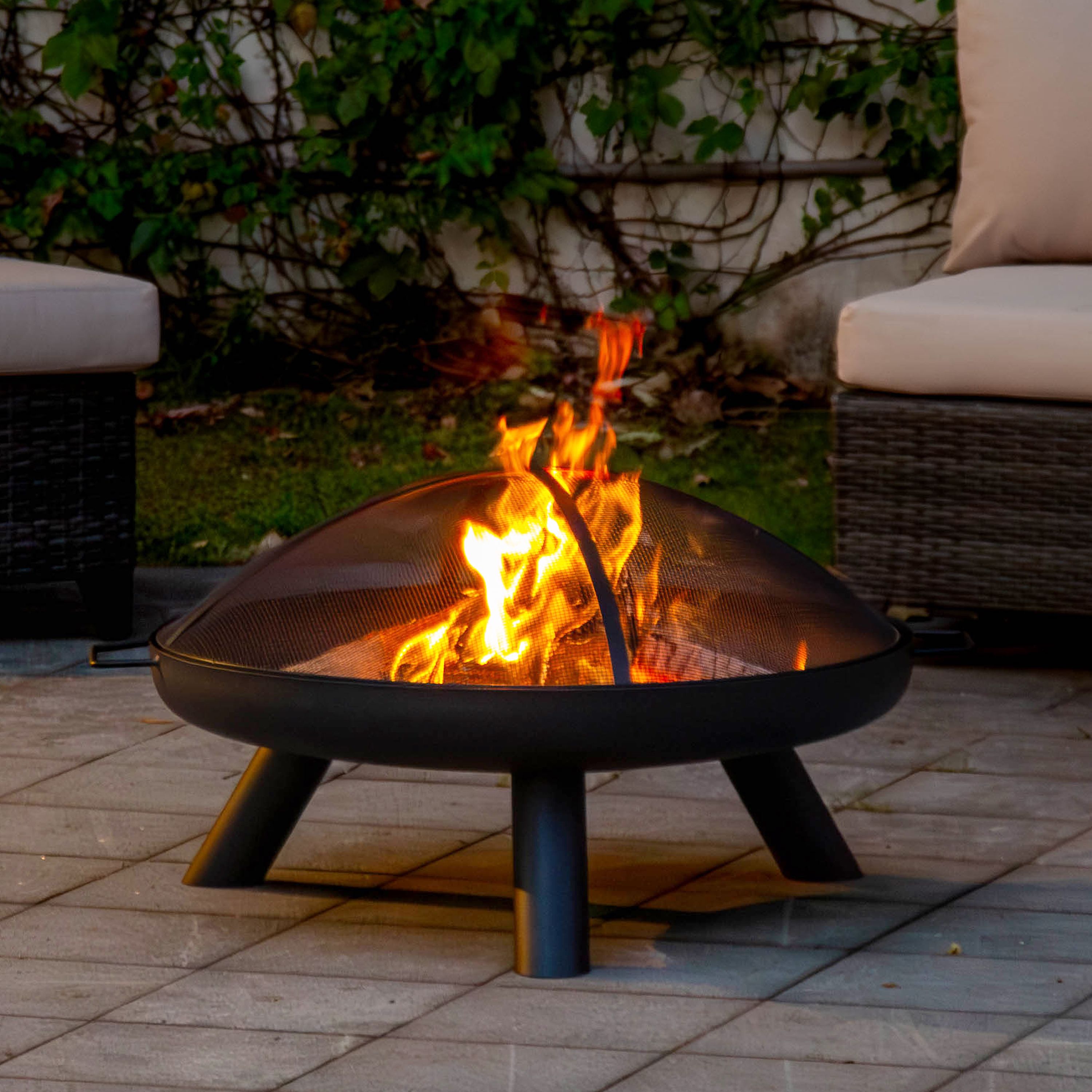 Multi layer Steel Matt Black Firepit