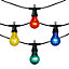 Multicolour Bulb LED Festoon lights Black cable