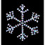 Multicolour LED Multicolour Snowflake starburst Silhouette (H) 1200mm