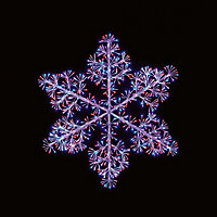 Multicolour LED Multicolour Starburst snowflake Silhouette (H) 1200mm