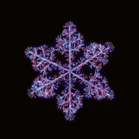 Multicolour LED Multicolour Starburst snowflake Silhouette (H) 1200mm