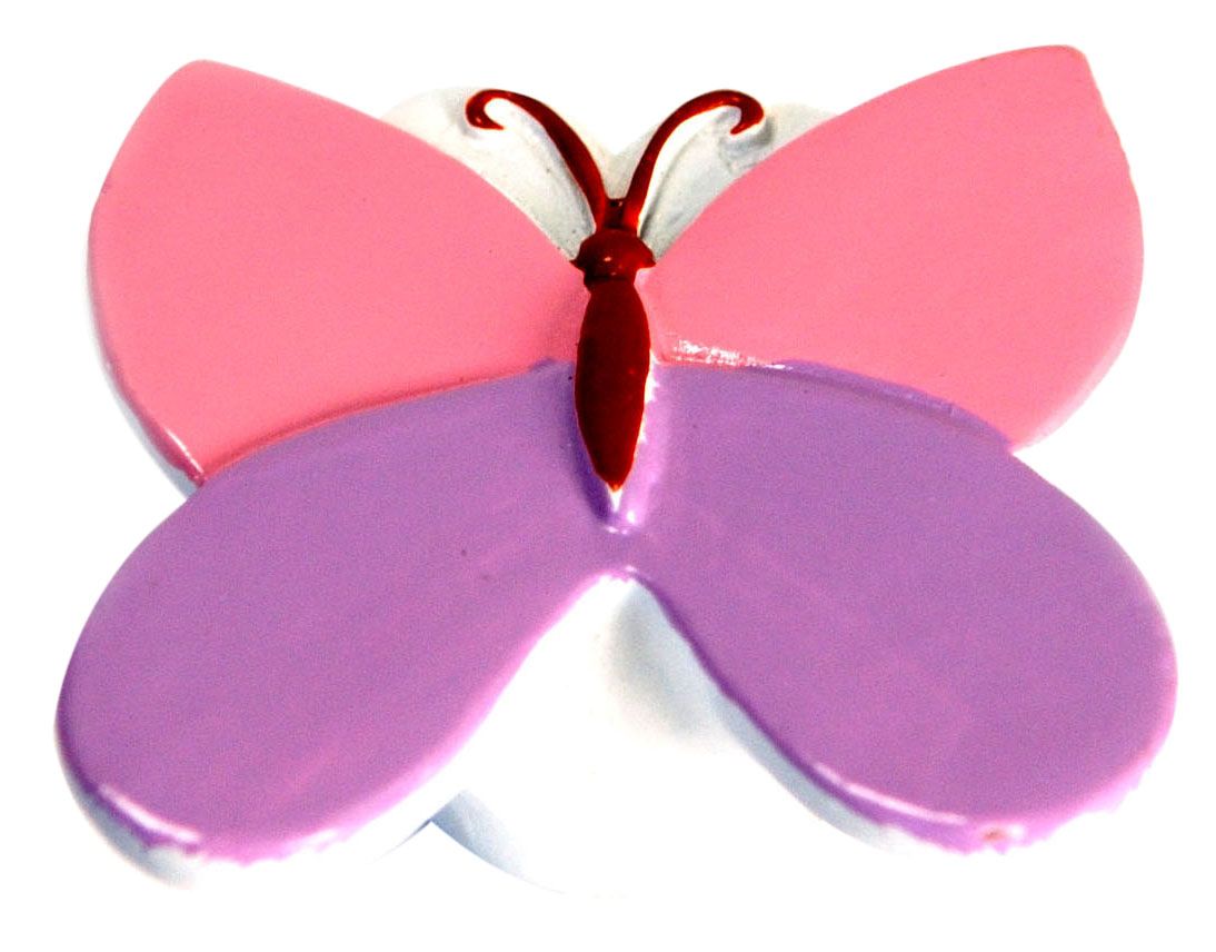 Multicolour Plastic Butterfly Furniture Knob