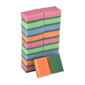 Multicolour Synthetic sponge scourer, Pack of 20