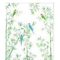 Multicolour Tropical birds Shower curtain (L)2000mm