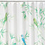Multicolour Tropical birds Shower curtain (L)2000mm
