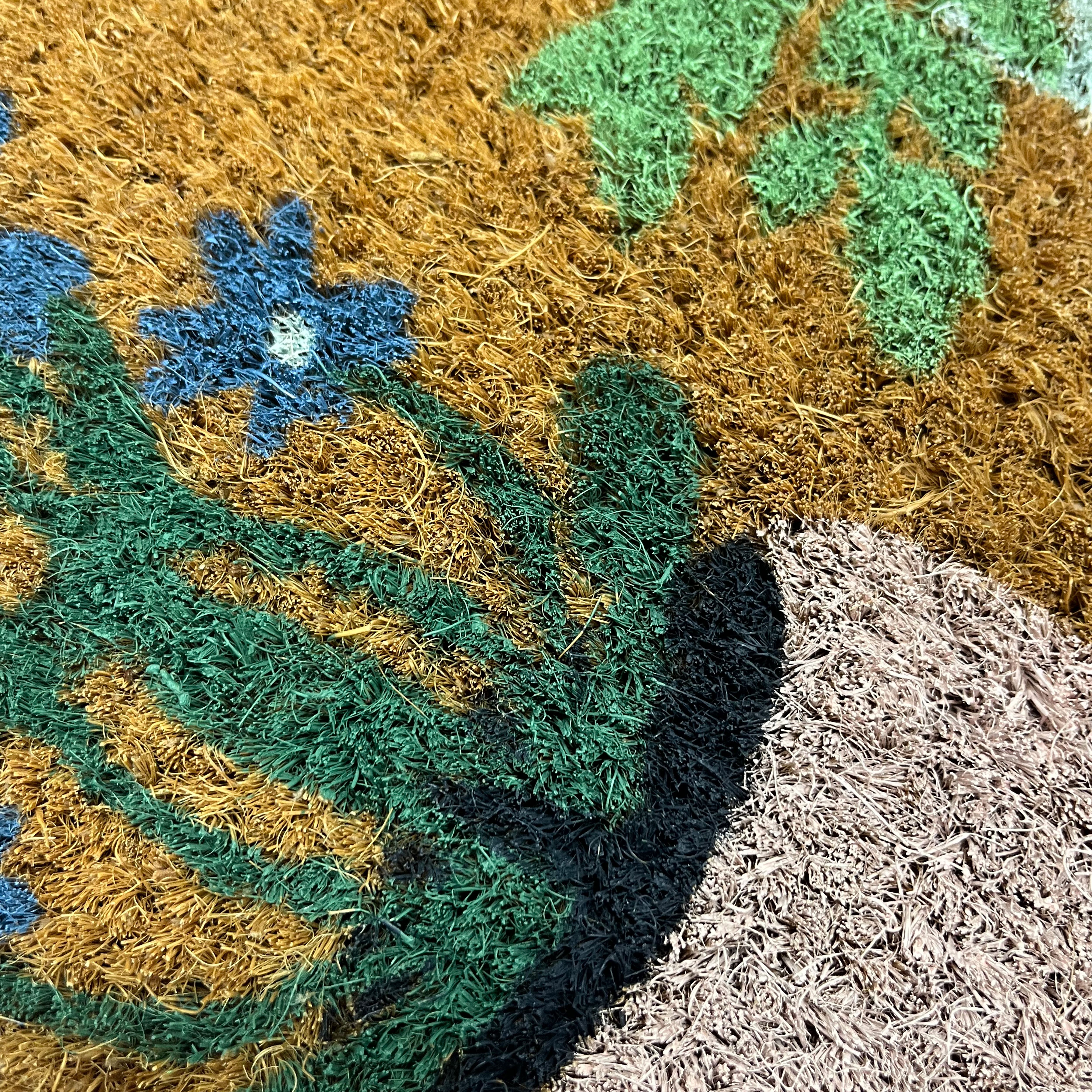 Multicoloured Flower Pots Rectangular Door mat, 57cm x 40cm