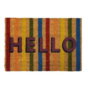 Multicoloured Hello there Door mat, 57cm x 40cm