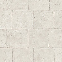 Muriva Brick blocks Cream Smooth Wallpaper