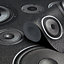 Muriva Speakers Black Smooth Wallpaper