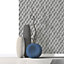 Muriva Tubes Geometric Silver effect Smooth Wallpaper