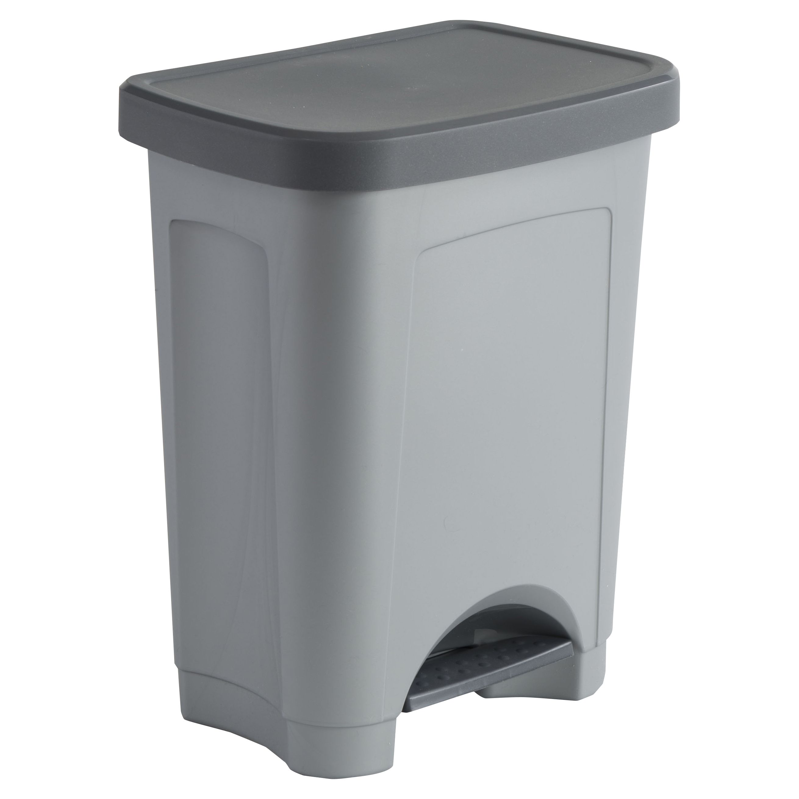 Mutsu Grey Plastic Pedal Bin - 24L
