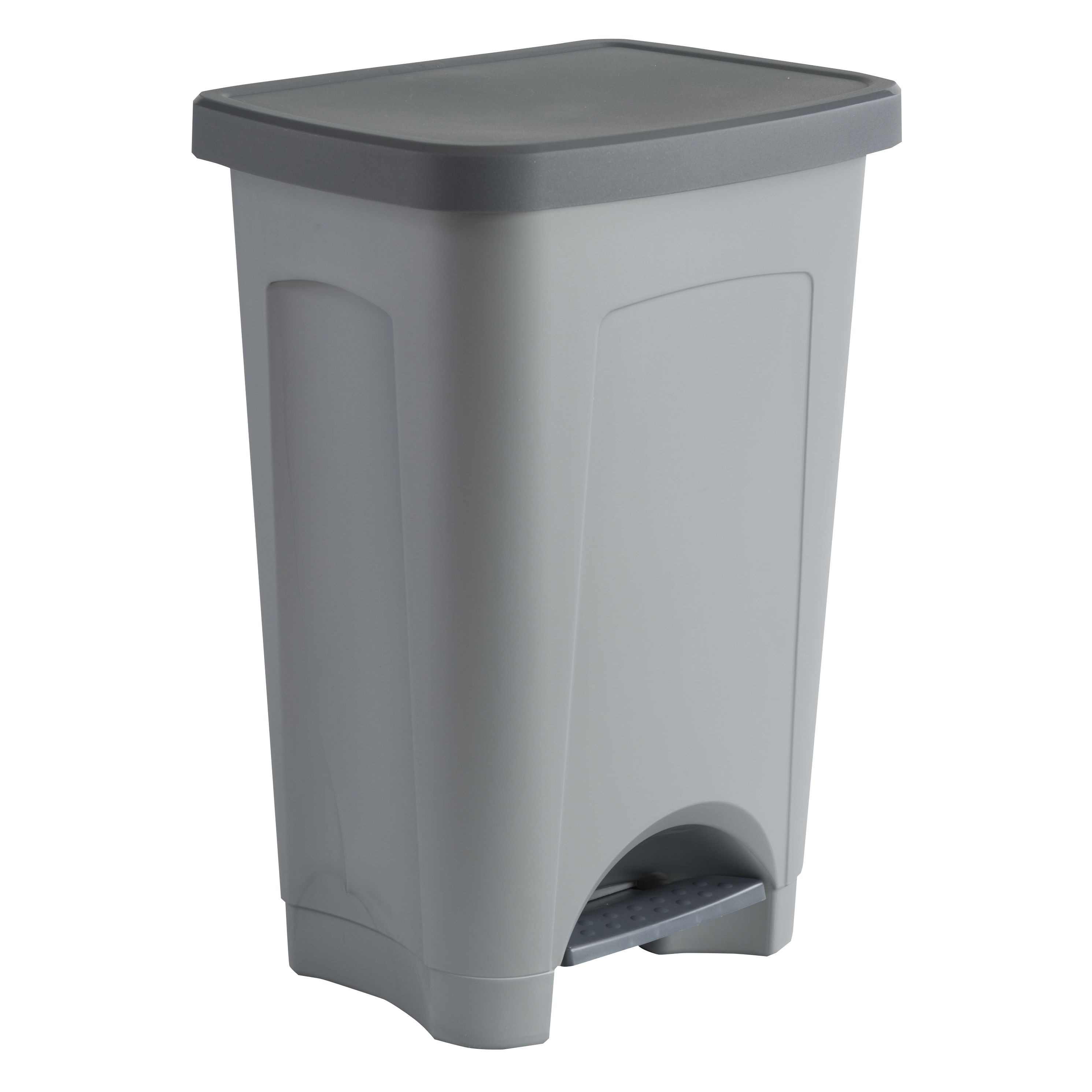 Mutsu Grey Plastic Pedal Bin - 40L