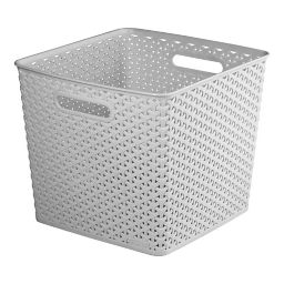 My style Grey 25L Plastic Nestable Storage basket (H)280mm (W)330mm
