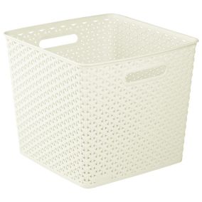 My style White 25L Plastic Storage basket (H)282mm (W)325mm