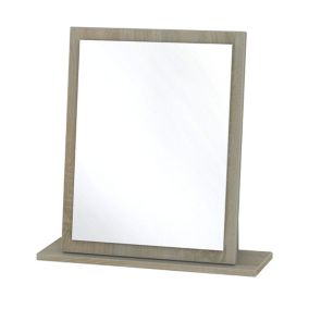 Nantes Cashmere Oak effect Rectangular Framed Mirror (H)50.5cm (W)48cm