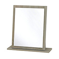 Nantes Cashmere Oak effect Rectangular Framed Mirror (H)505mm (W)480mm