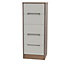 Nantes Satin cashmere oak effect Chipboard & MDF 5 Drawer Tall Chest of drawers (H)1135mm (W)450mm (D)400mm