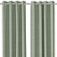 Napour Light green Plain Lined Eyelet Curtain (W)167cm (L)228cm, Pair