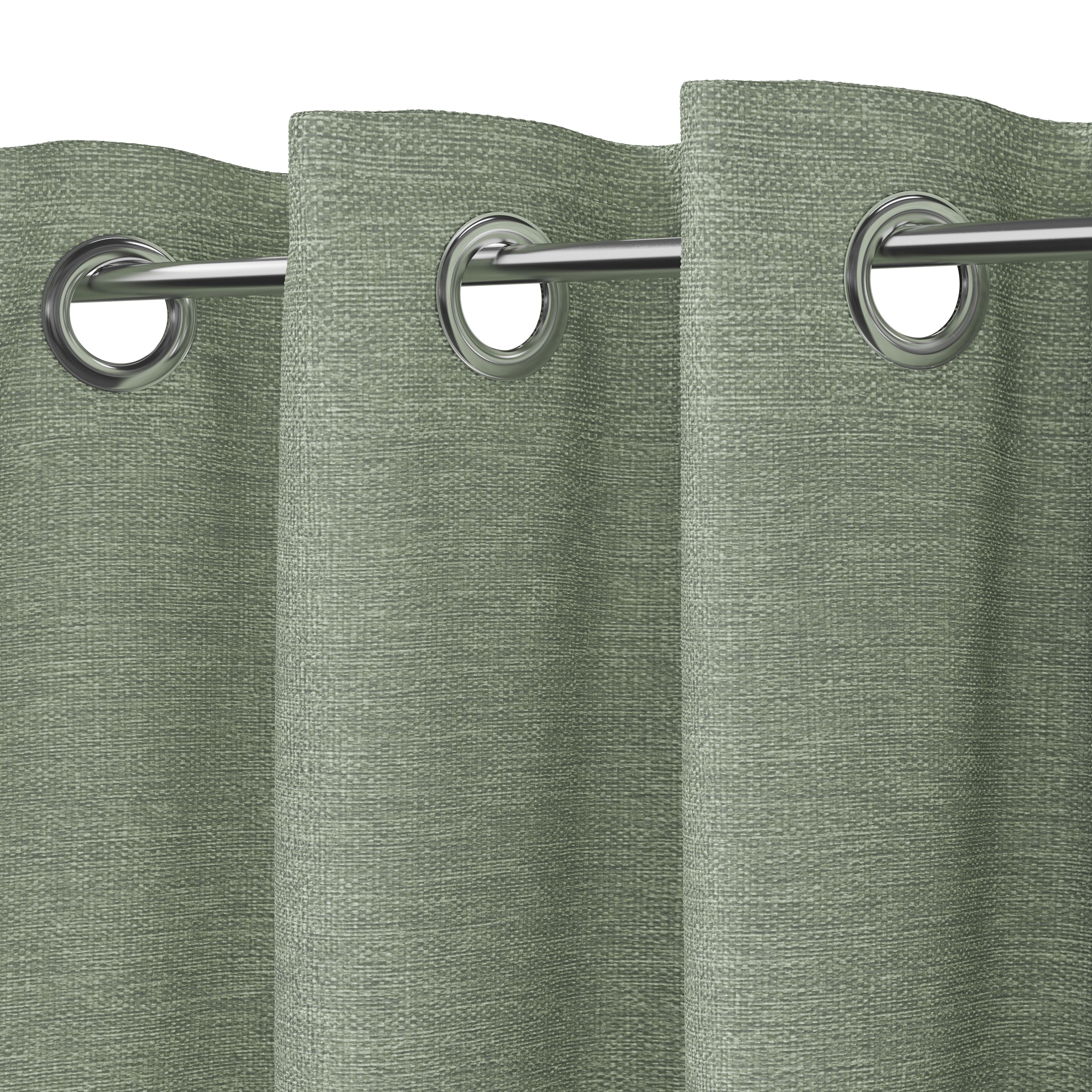 Napour Light green Plain Lined Eyelet Curtain (W)167cm (L)228cm, Pair