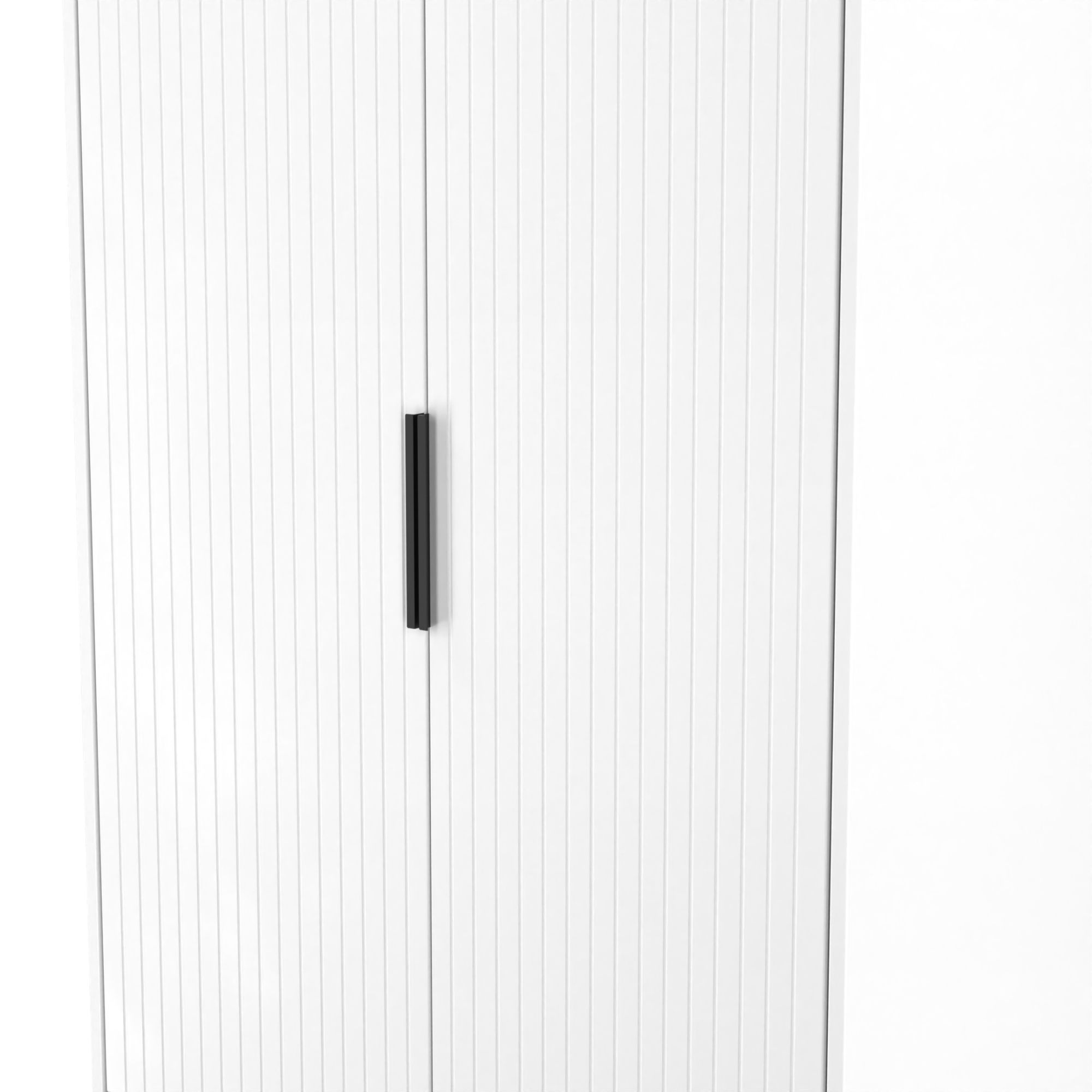 Nashville Ready assembled Contemporary White 2 Drawer Tall Double Wardrobe (H)1960mm (W)740mm (D)520mm