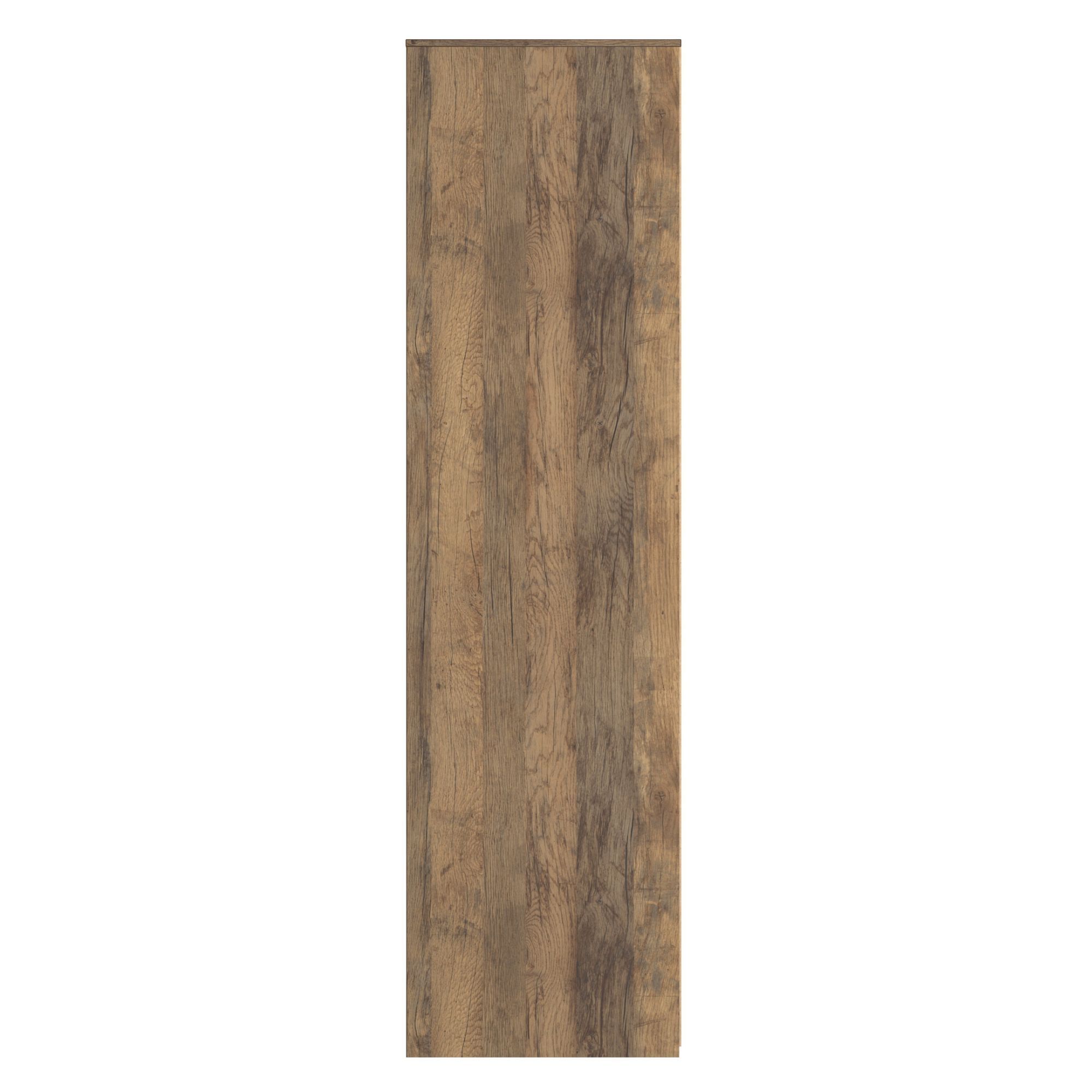 Nashville Ready assembled Contemporary White & oak 2 Drawer Tall Double Wardrobe (H)1960mm (W)740mm (D)520mm