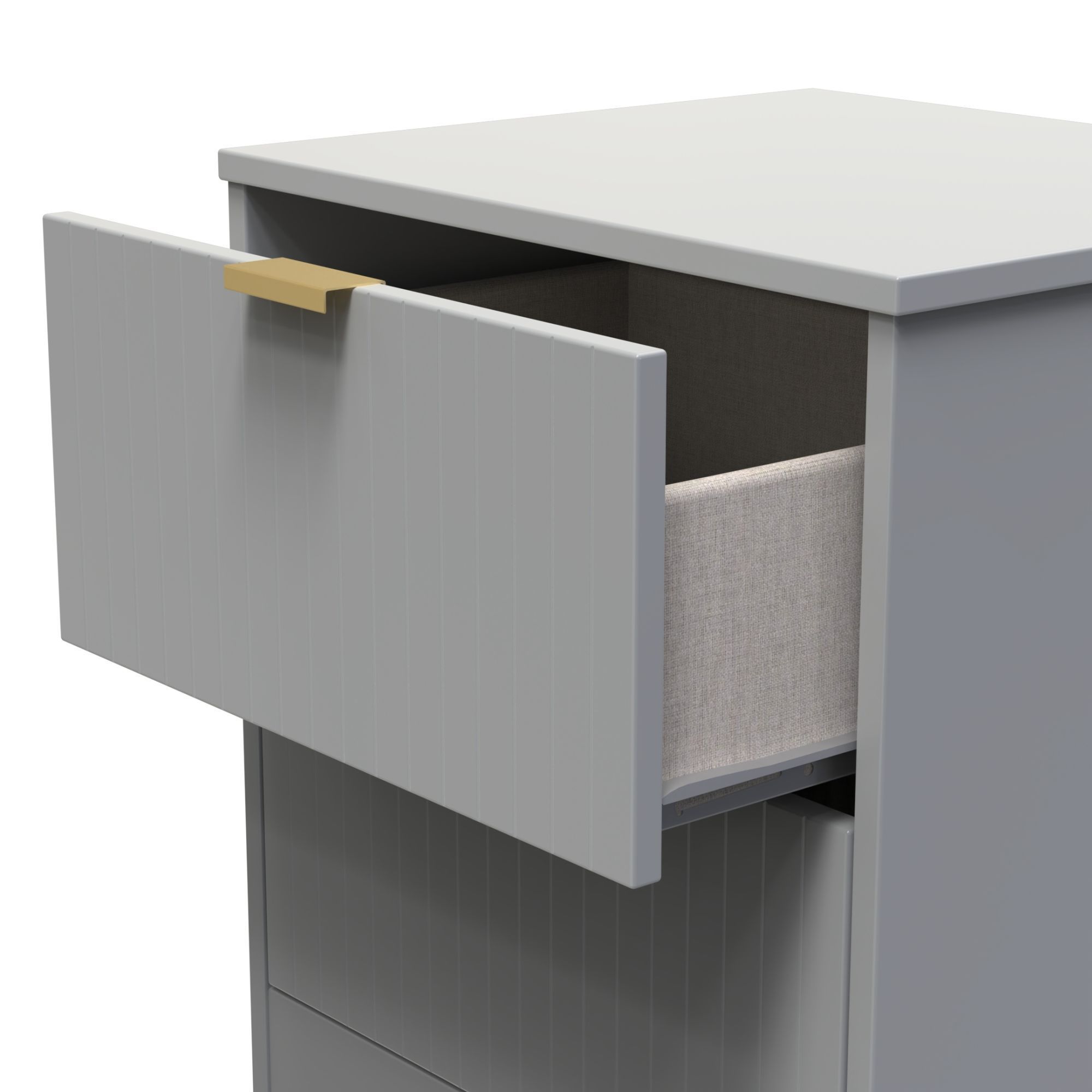 Nashville Ready assembled Grey 2 Drawer Bedside chest (H)521mm (W)450mm (D)395mm