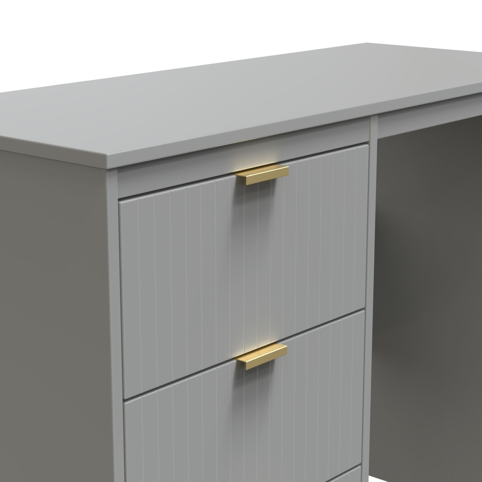 Nashville Ready assembled Grey 3 Drawer Dressing table (H)756mm (W)969mm (D)395mm