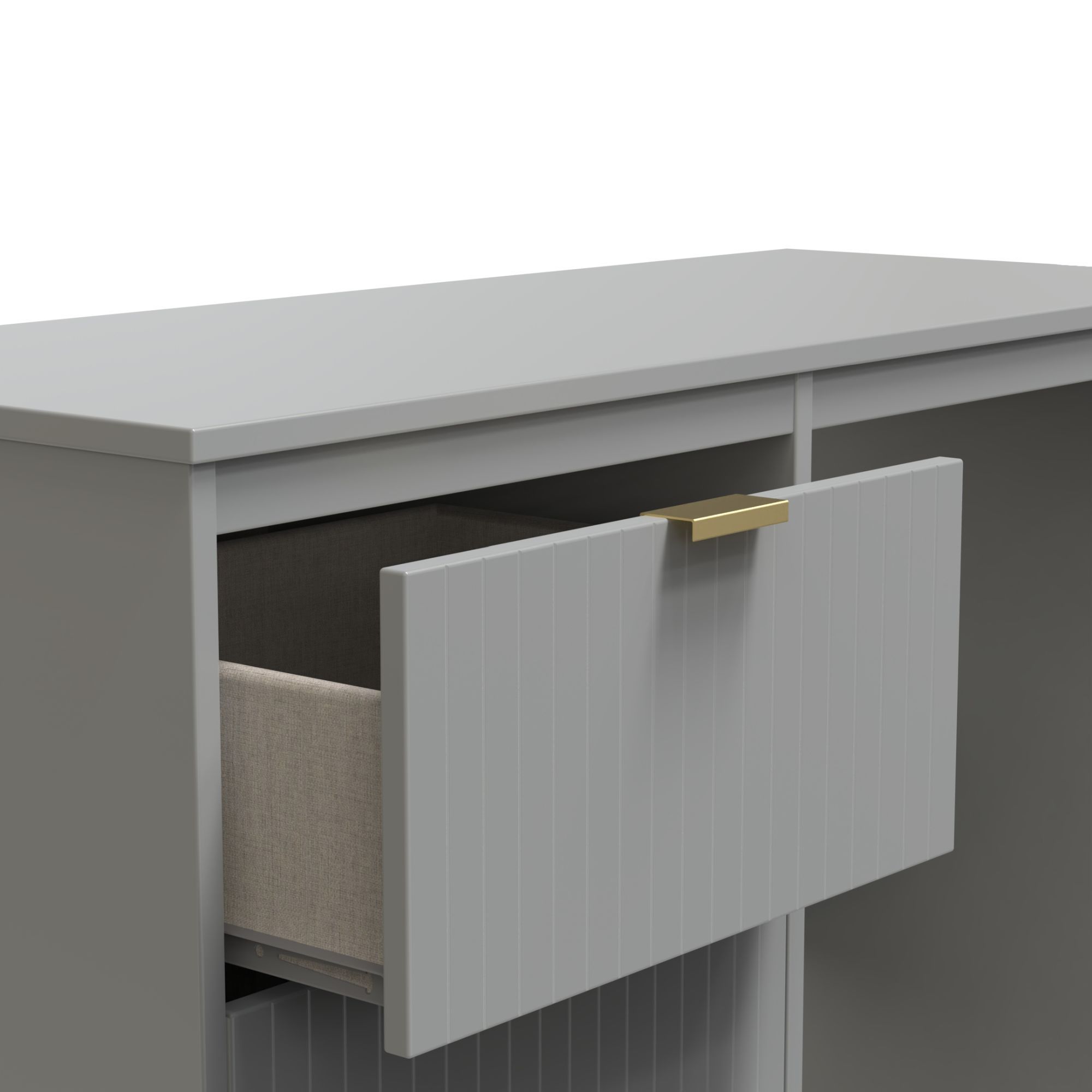 Nashville Ready assembled Grey 3 Drawer Dressing table (H)756mm (W)969mm (D)395mm