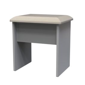 Nashville Ready assembled Grey Padded Dressing table stool