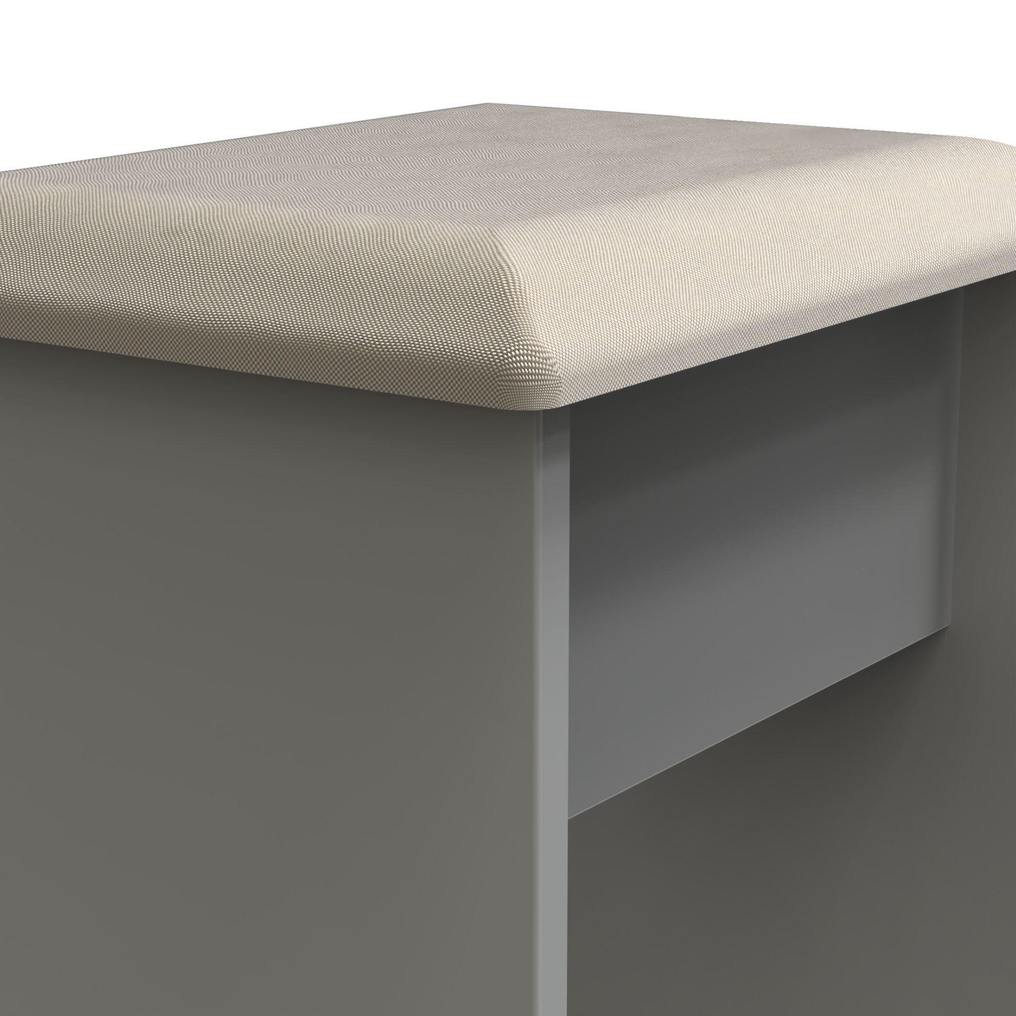 Nashville Ready assembled Grey Padded Dressing table stool
