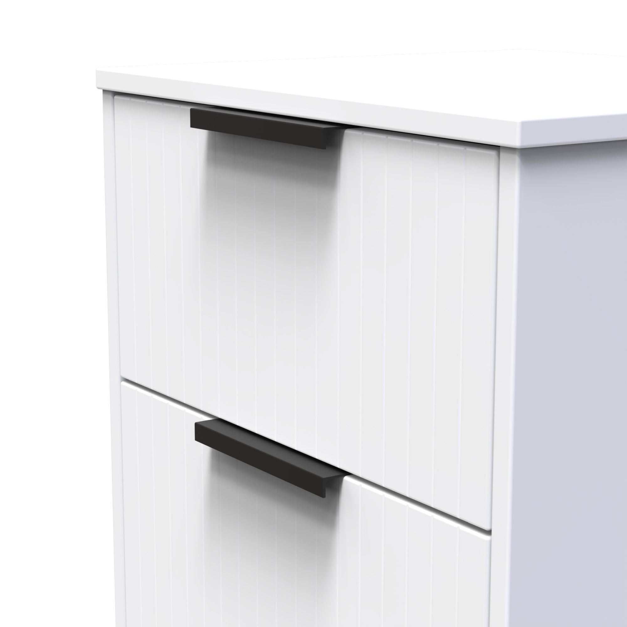 Nashville Ready assembled White 3 Drawer Bedside chest (H)726mm (W)450mm (D)395mm