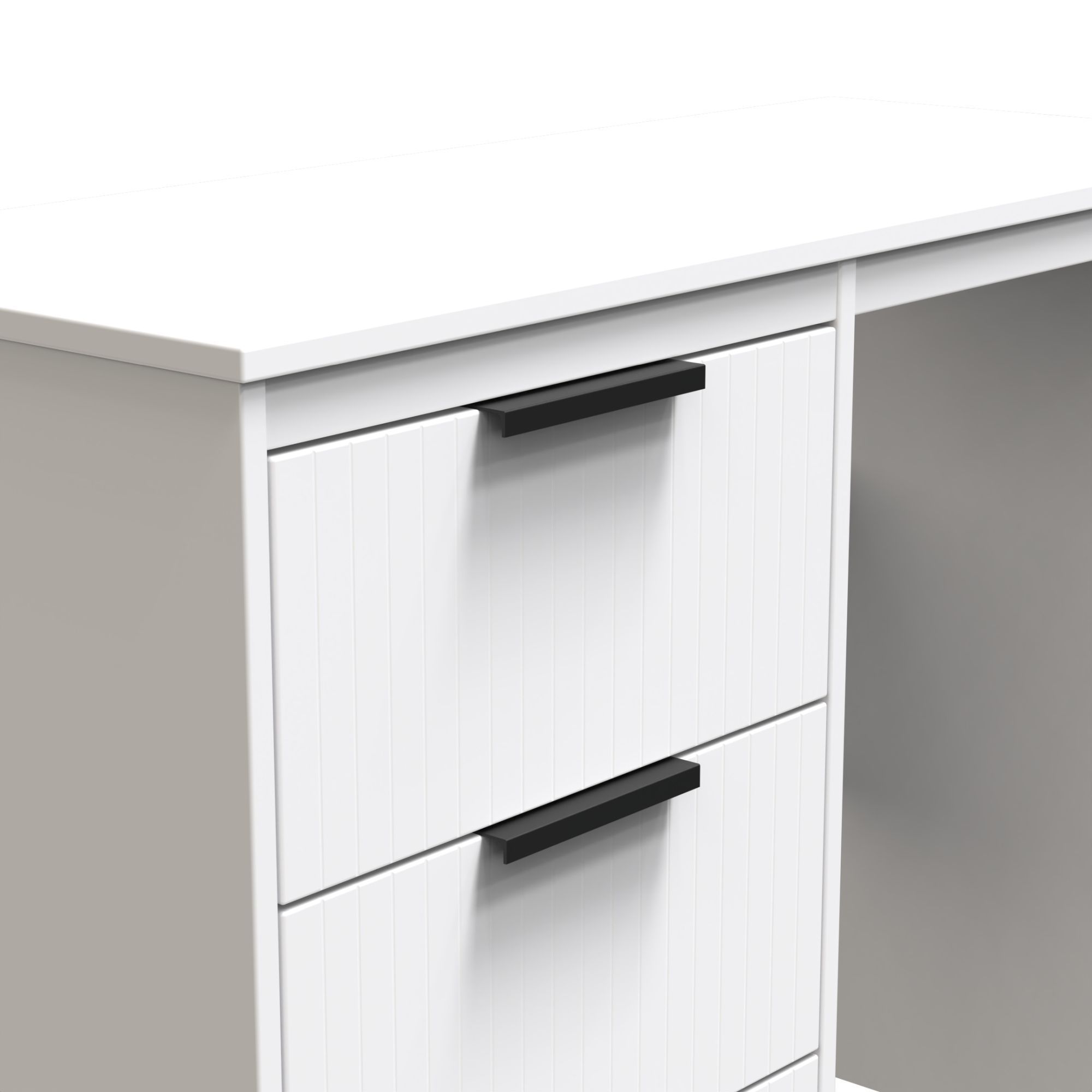 Nashville Ready assembled White 3 Drawer Dressing table (H)756mm (W)969mm (D)395mm