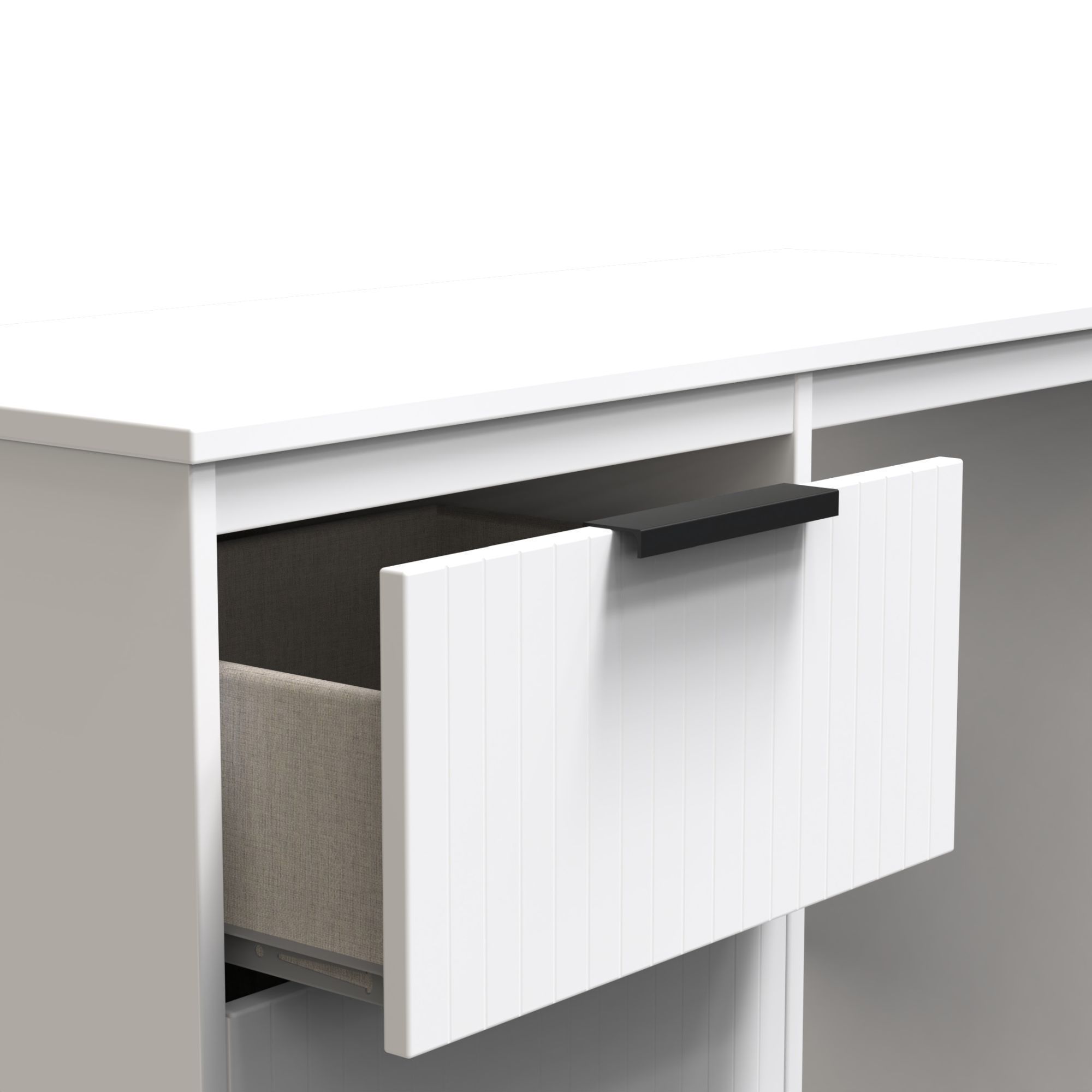 Nashville Ready assembled White 3 Drawer Dressing table (H)756mm (W)969mm (D)395mm