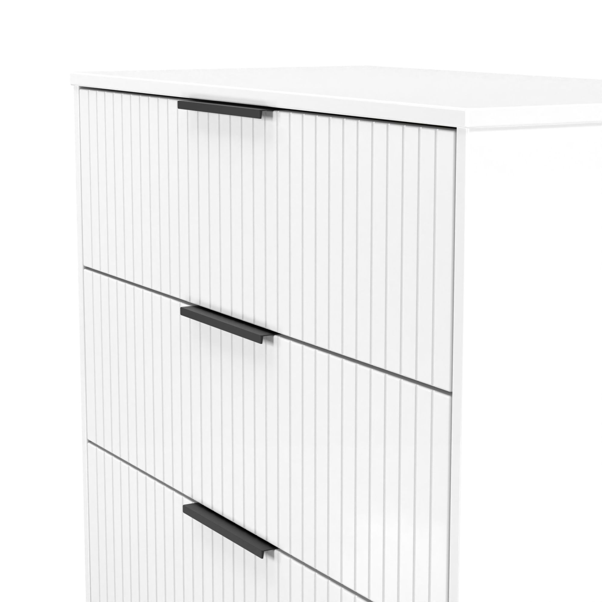 Nashville Ready assembled White 4 Drawer Chest (H)1063mm (W)766mm (D)395mm