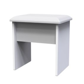 Nashville Ready assembled White Padded Dressing table stool