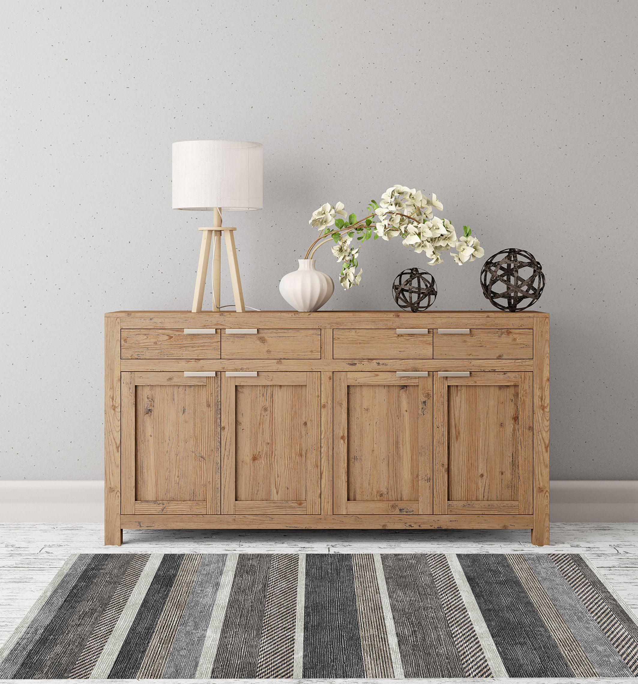 Nasrin Grey Traditional Rug 180cmx60cm