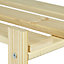 Natural 4 shelf Wood Shelving unit (H)1300mm (W)650mm
