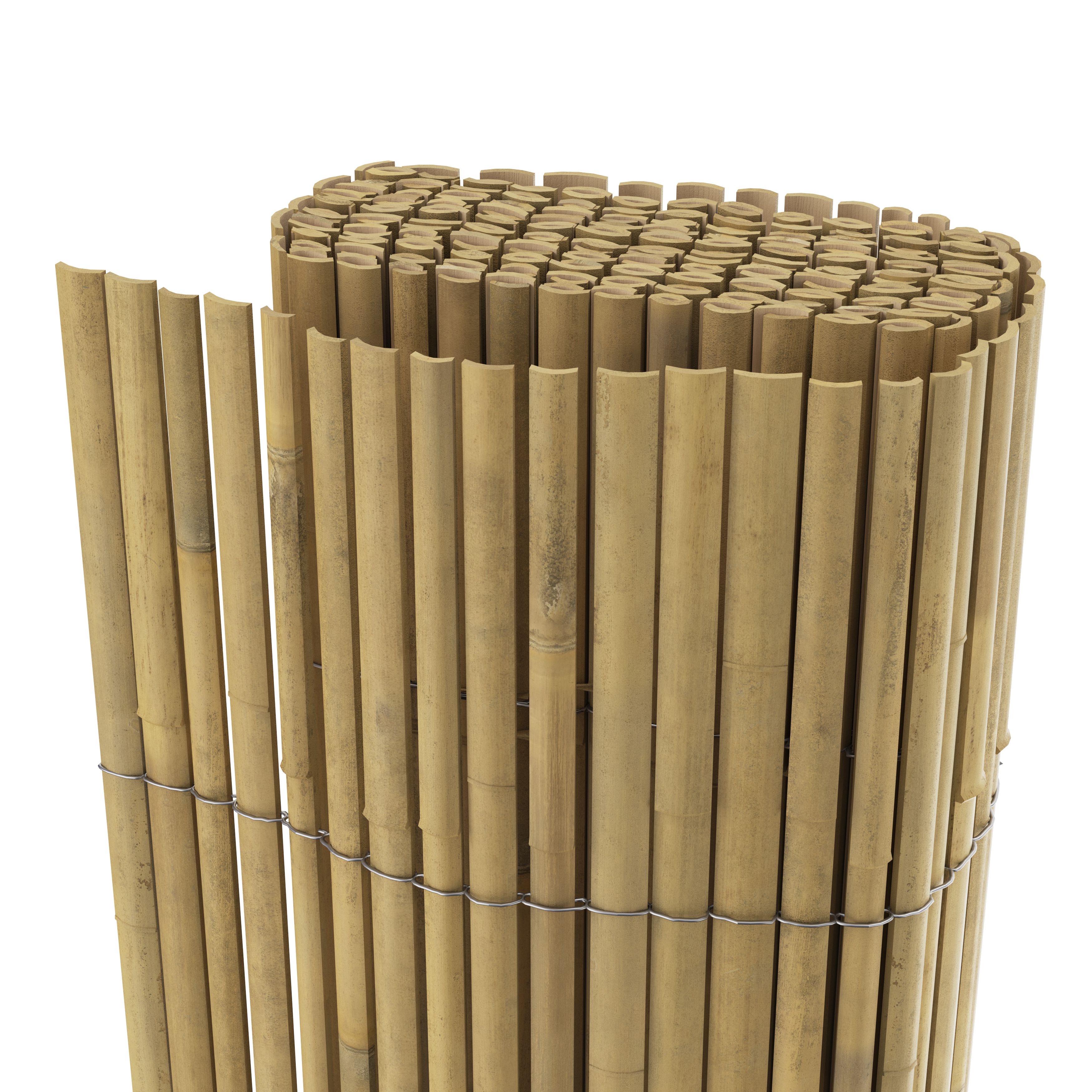Natural Bamboo Garden screen (H)1.8m (W)3m