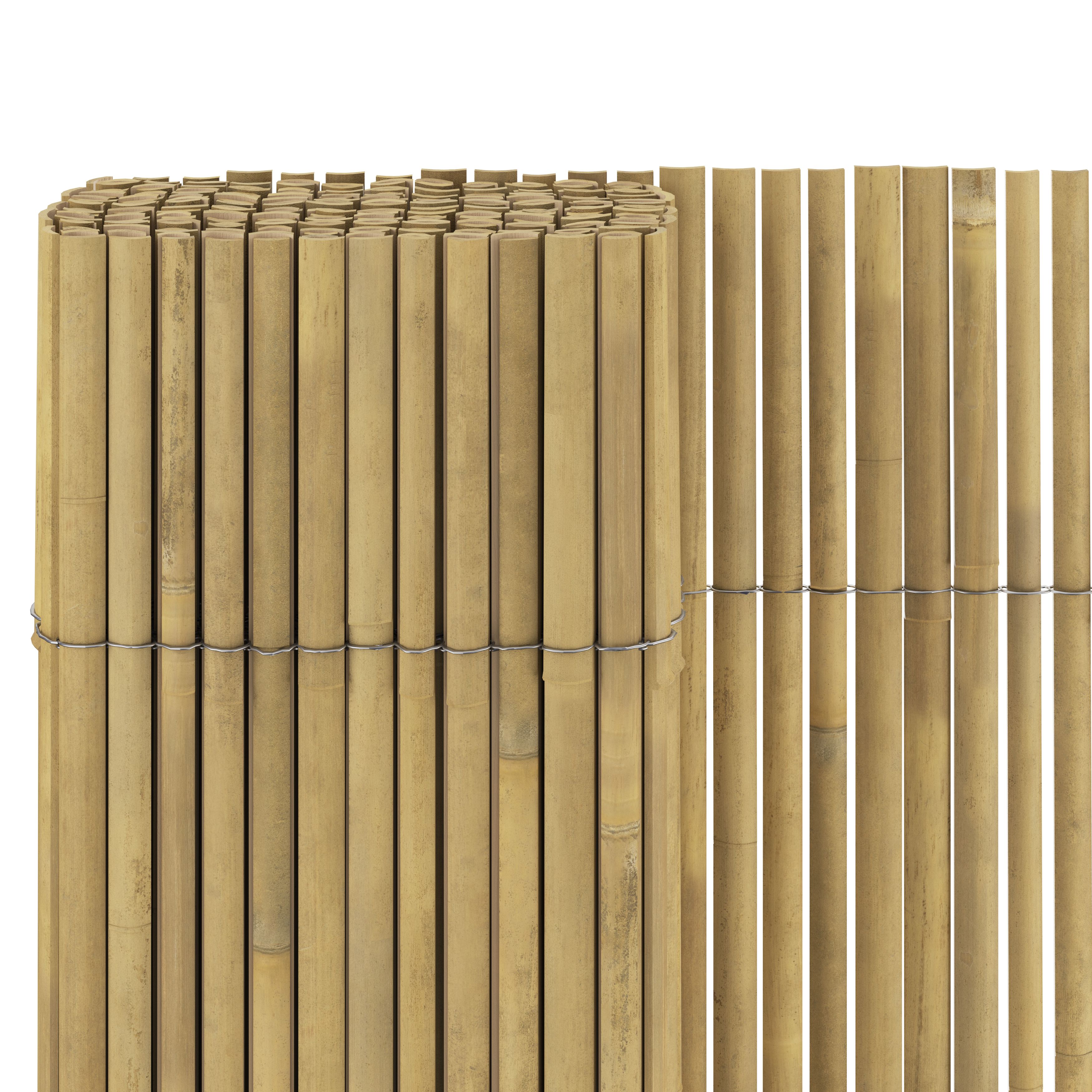 Natural Bamboo Garden screen (H)1.8m (W)3m