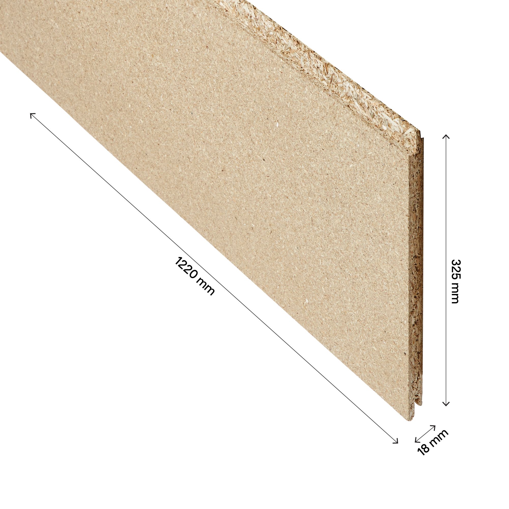 Natural Chipboard Loft panel (L)1.22m (W)0.33m (T)18mm , Pack of 3