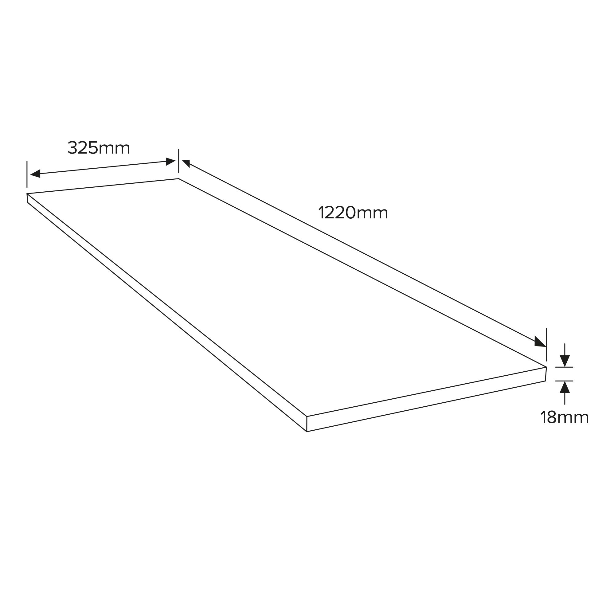 Natural Chipboard Loft panel (L)1.22m (W)0.33m (T)18mm , Pack of 3