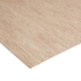 Natural Hardwood Plywood Board (L)1.22m (W)0.61m (T)3.6mm 1500g