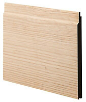 Natural Medium-density fibreboard (MDF) Cladding (W)144mm (T)12mm, Pack of 2